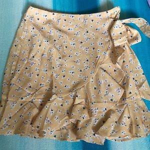 Yellow floral skirt